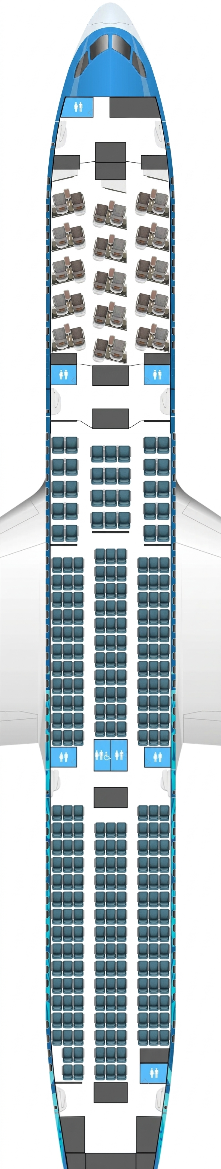 Air Tahiti Nui Boeing 787-9 seat map
