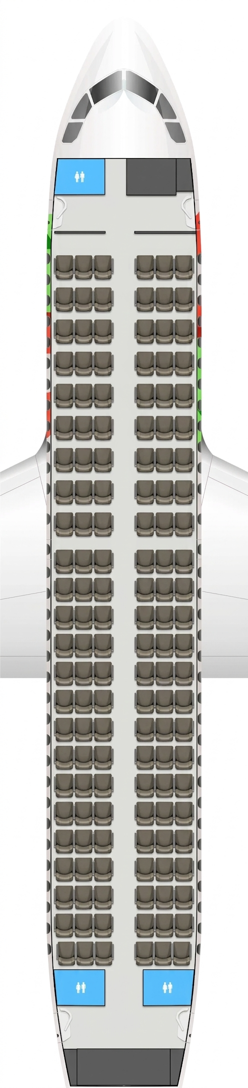 TAP Air Portugal Airbus A319 seat map