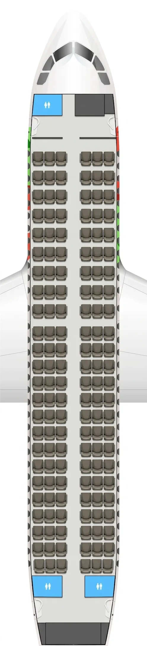 TAP Air Portugal Airbus A319 seat map