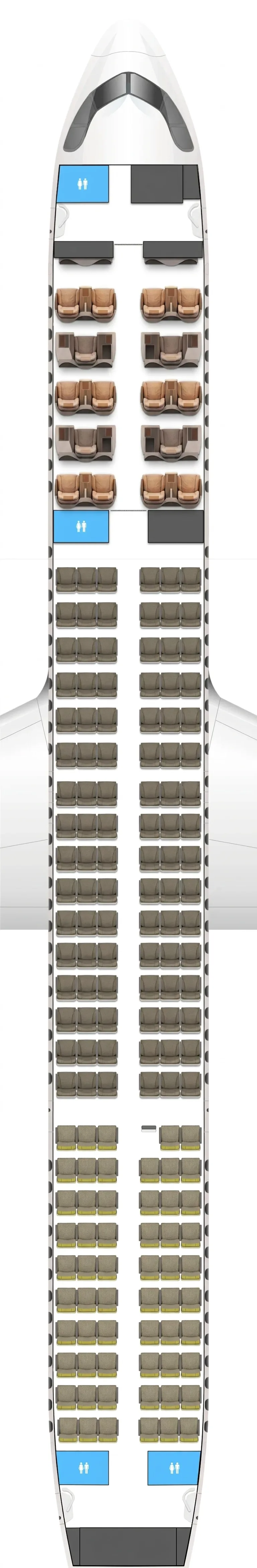 TAP Air Portugal Airbus A321LR seat map