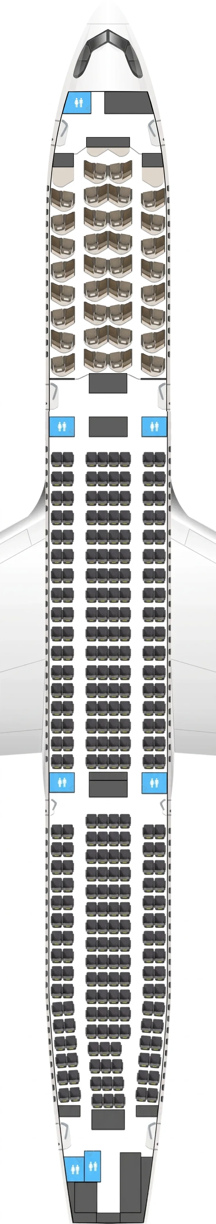 TAP Air Portugal Airbus A330-900 seat map