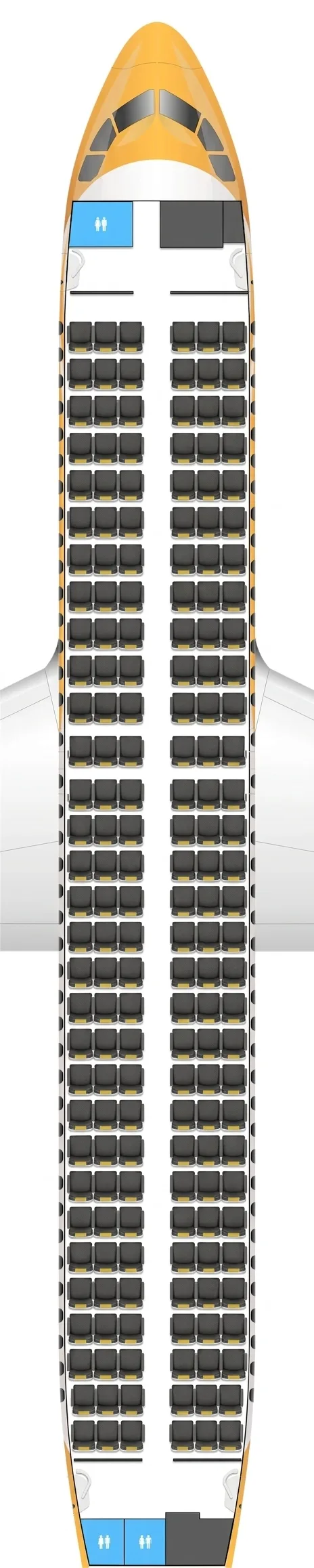 Scoot Airbus A320neo seat map