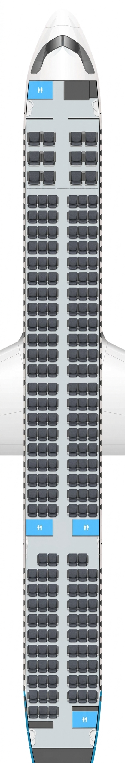 Air Transat Airbus A321LR seat map