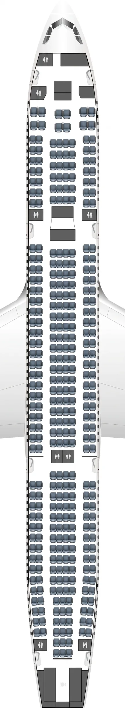 Air Transat Airbus A330-300 seat map