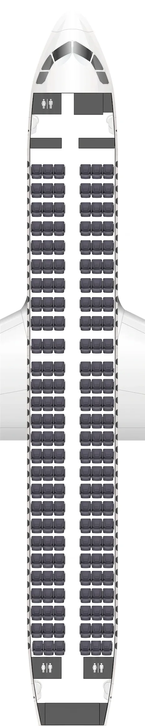 Tunisair Airbus A320 seat map