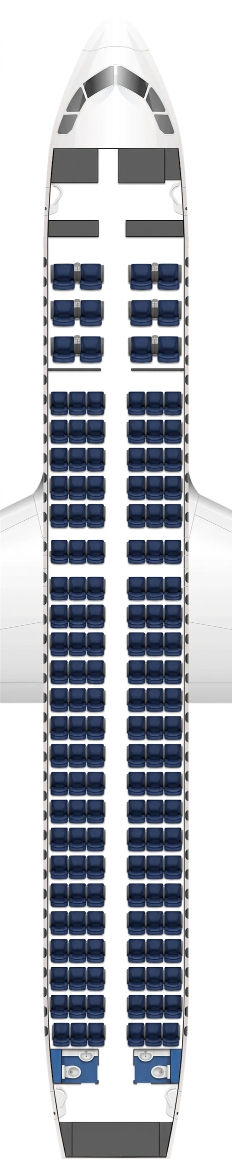 Tunisair Airbus A320 seat map
