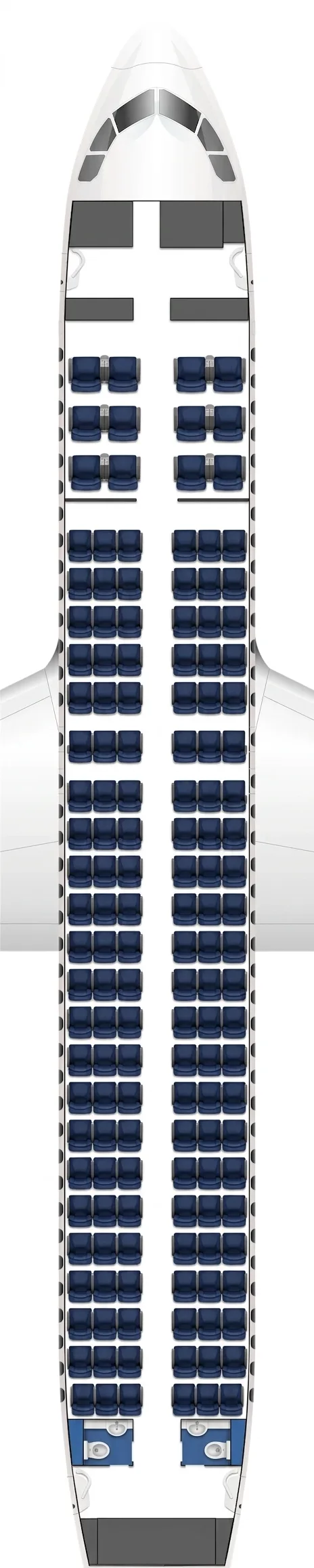 Tunisair Airbus A320 seat map