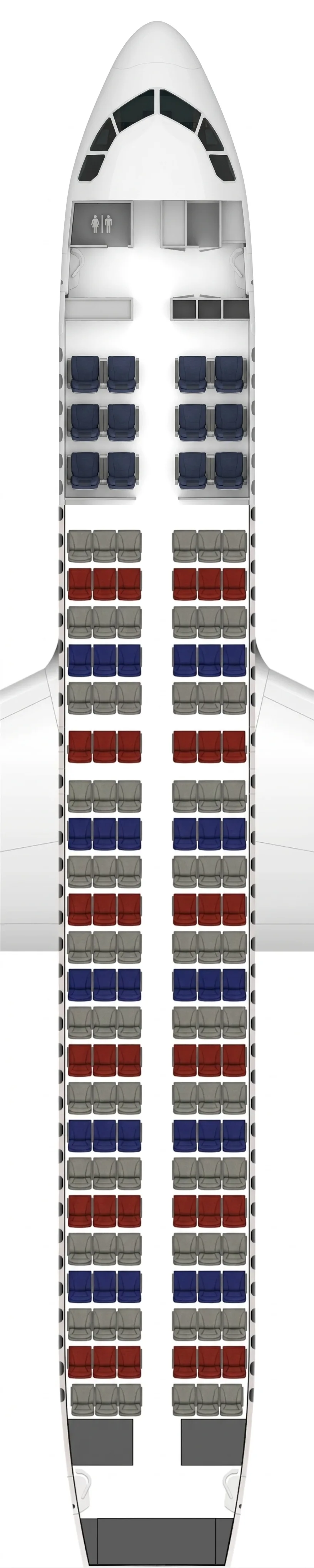 Tunisair Airbus A320neo seat map
