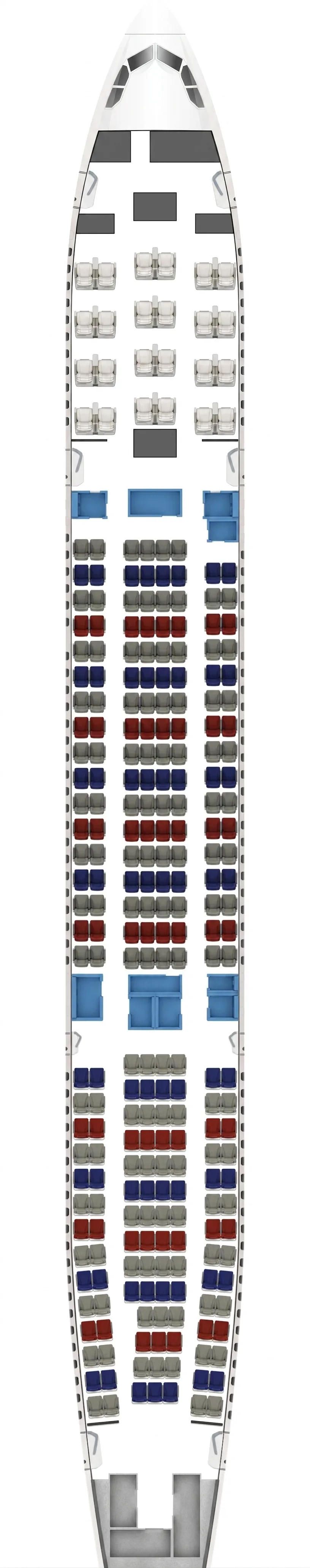 Tunisair Airbus A330-200 seat map