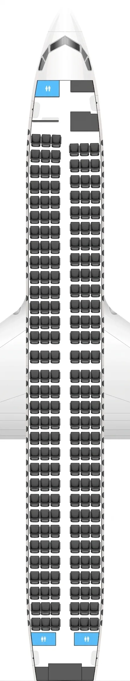 T'Way Air Boeing 737-800 seat map