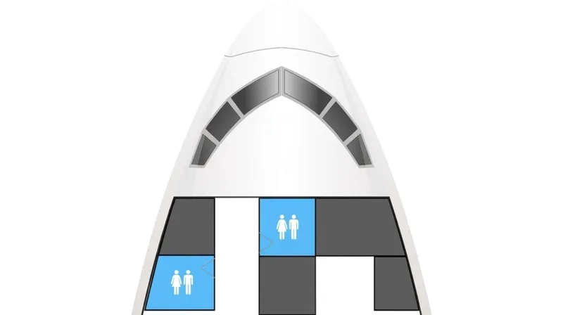 T'Way Air Boeing 777-300ER seat map preview
