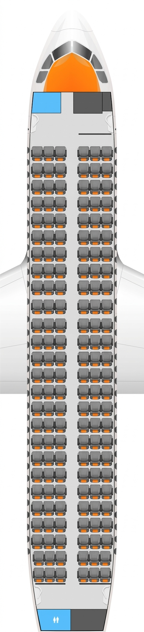 EasyJet Airbus A319 seat map
