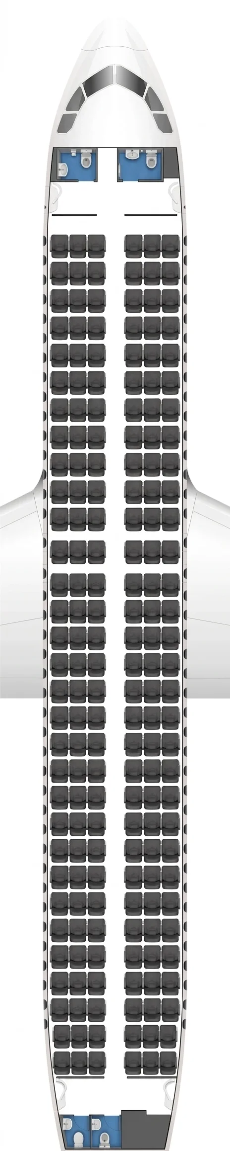 EasyJet Airbus A320 seat map