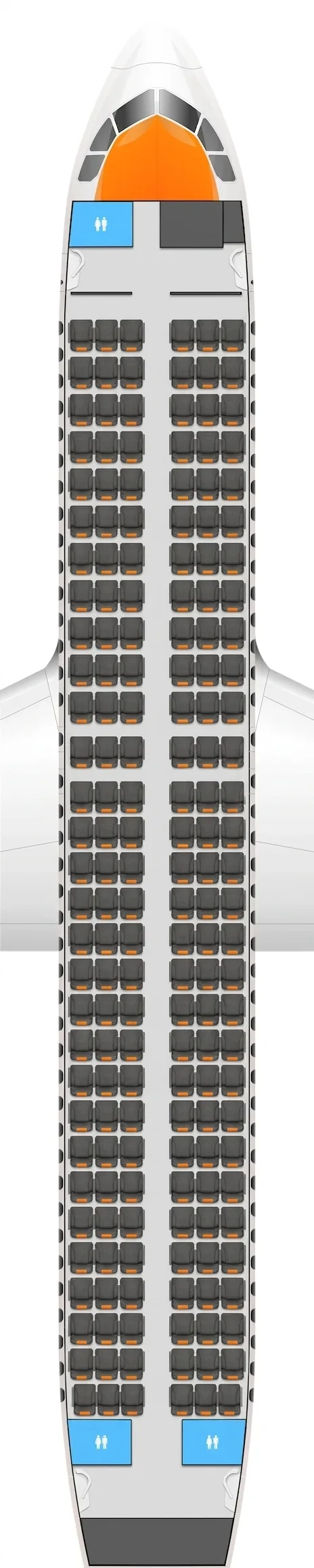 EasyJet Airbus A320 seat map