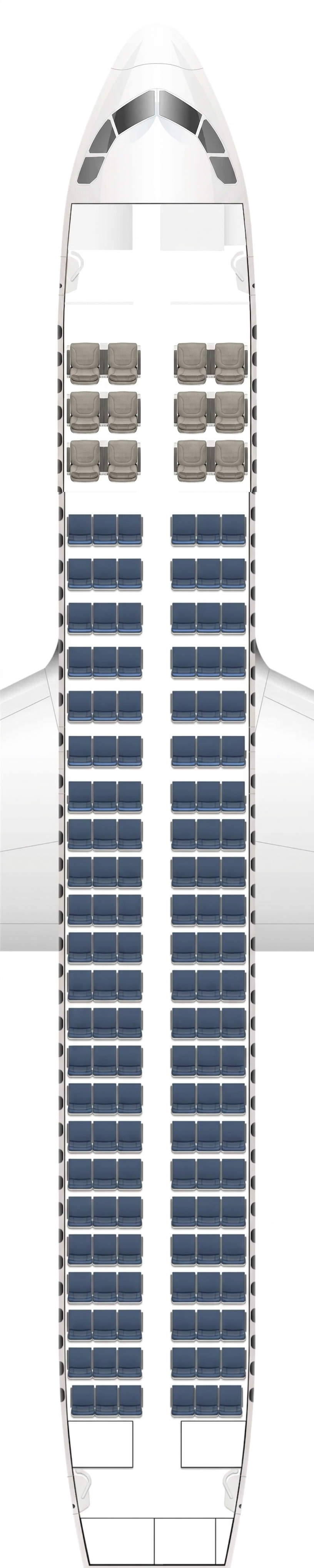 United Airlines Airbus A320 seat map