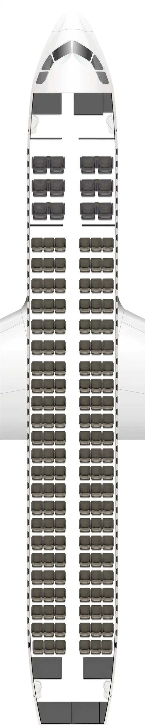 United Airlines Airbus A320 seat map