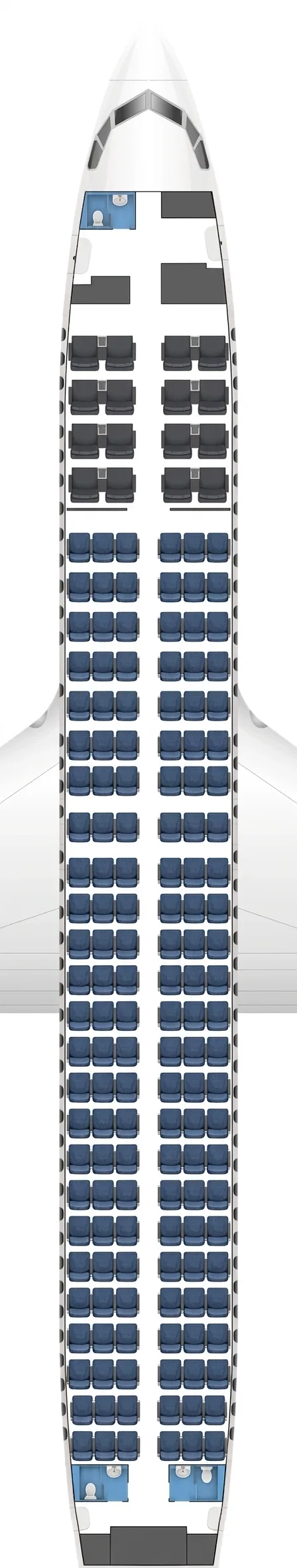 United Airlines Boeing 737-800 seat map