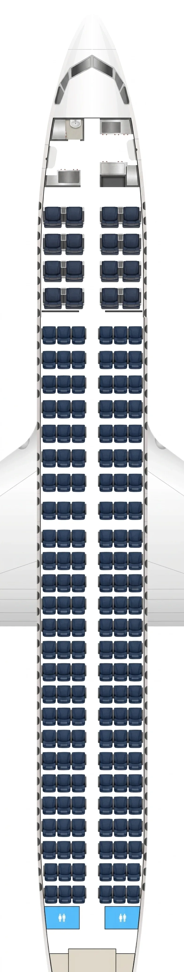 United Airlines Boeing 737-800 seat map