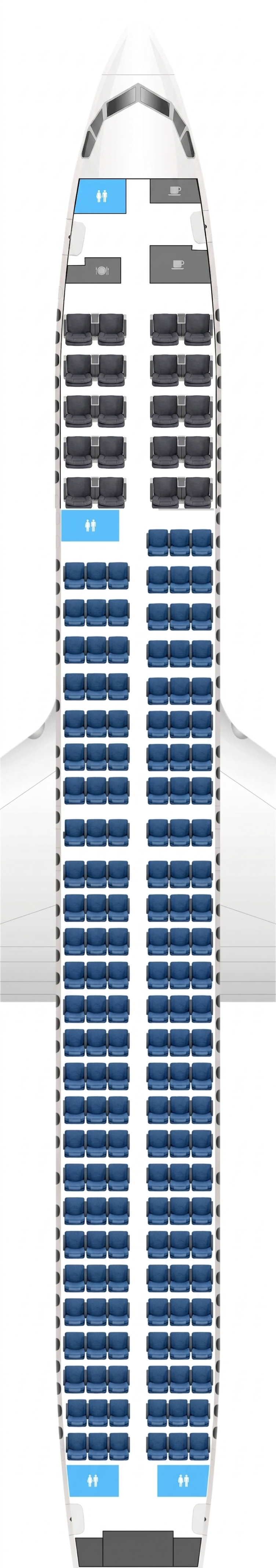 United Airlines Boeing 737-900 seat map