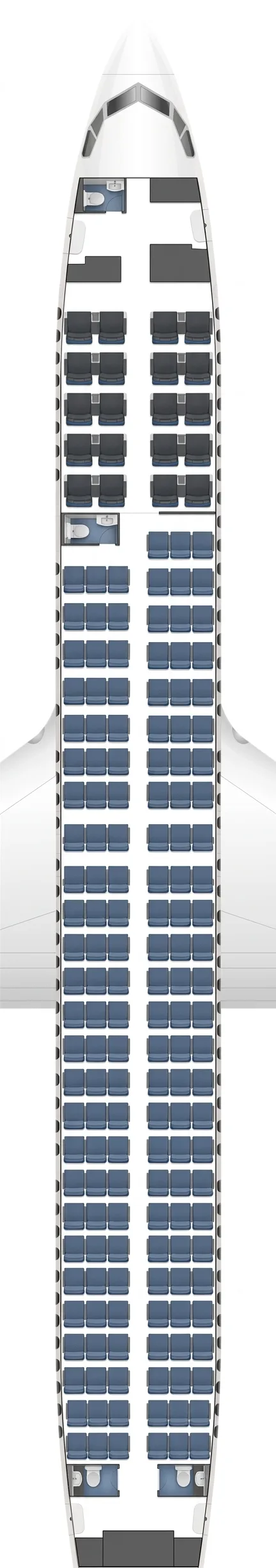 United Airlines Boeing 737-900 seat map