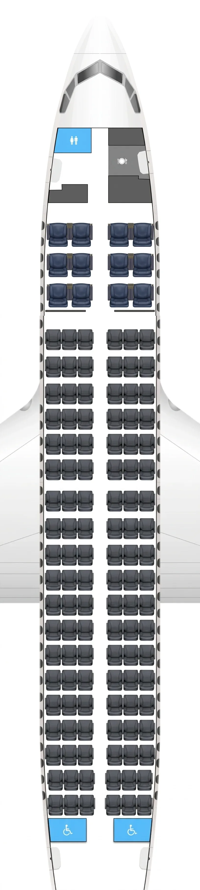 United Airlines Boeing 737-700 seat map