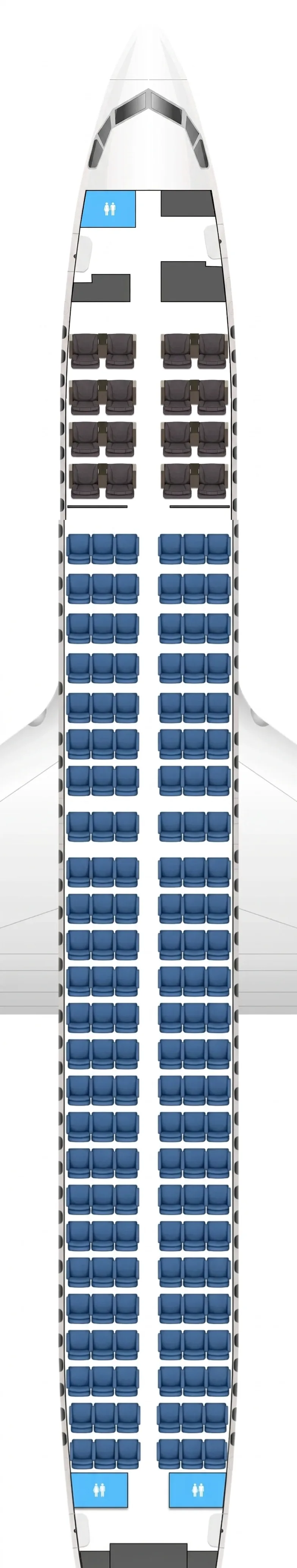 United Airlines Boeing 737-800 seat map