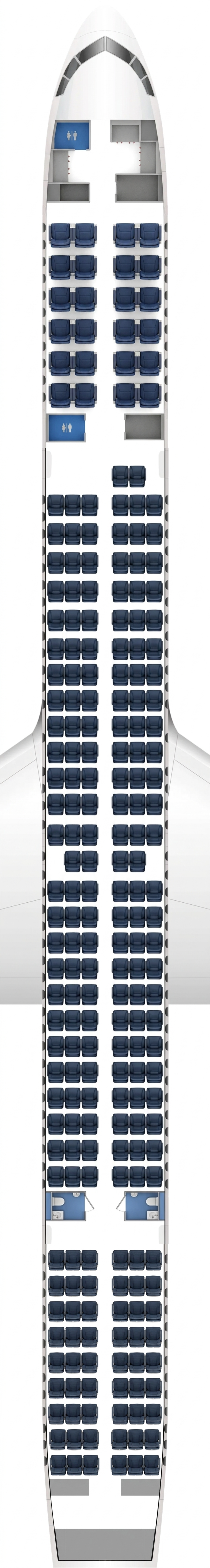 United Airlines Boeing 757-300 seat map