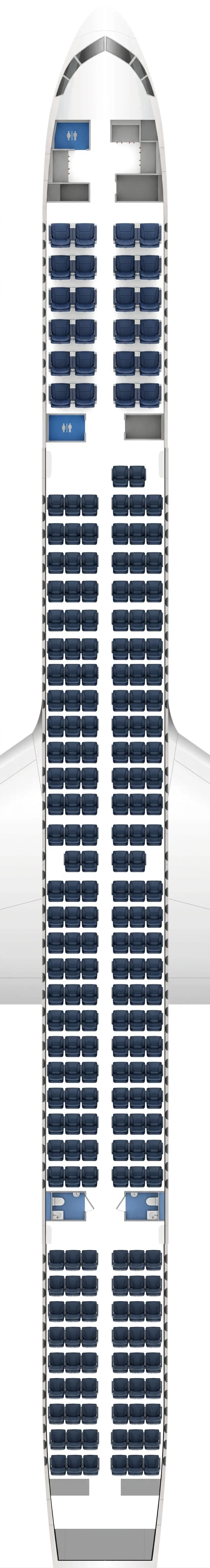 United Airlines Boeing 757-300 seat map
