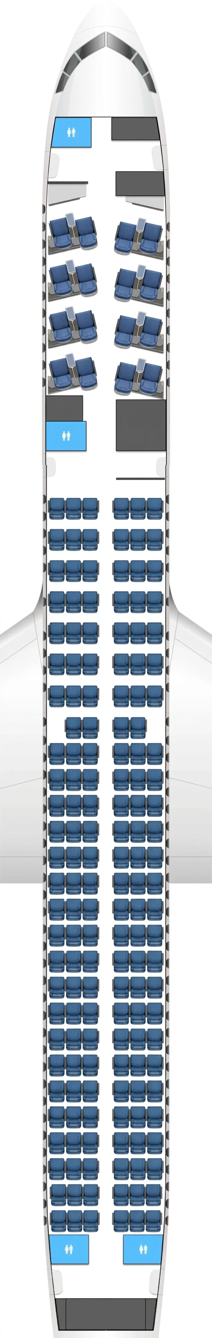 United Airlines Boeing 757-200 seat map