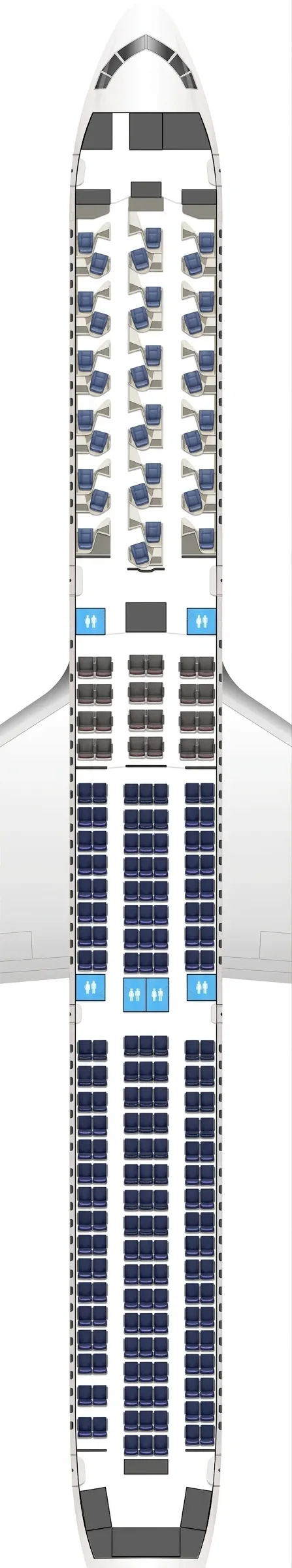 United Airlines Boeing 767-400ER seat map