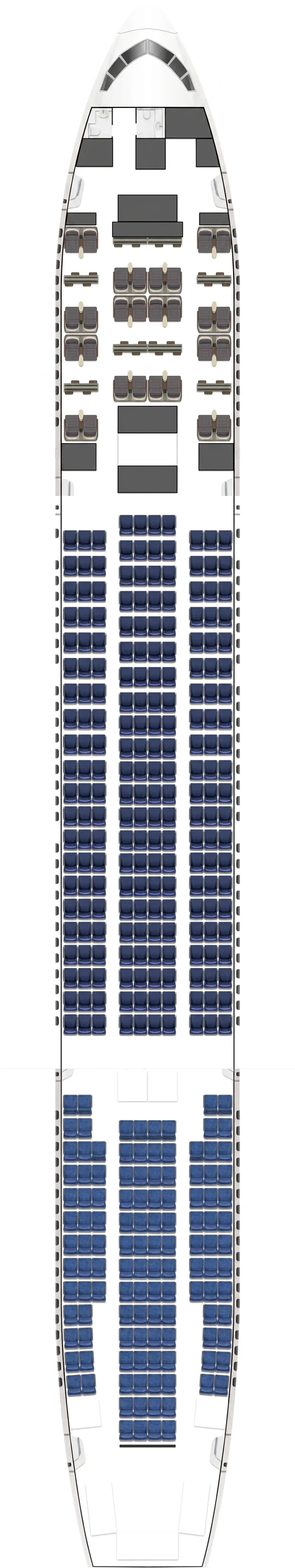 United Airlines Boeing 777-200 seat map