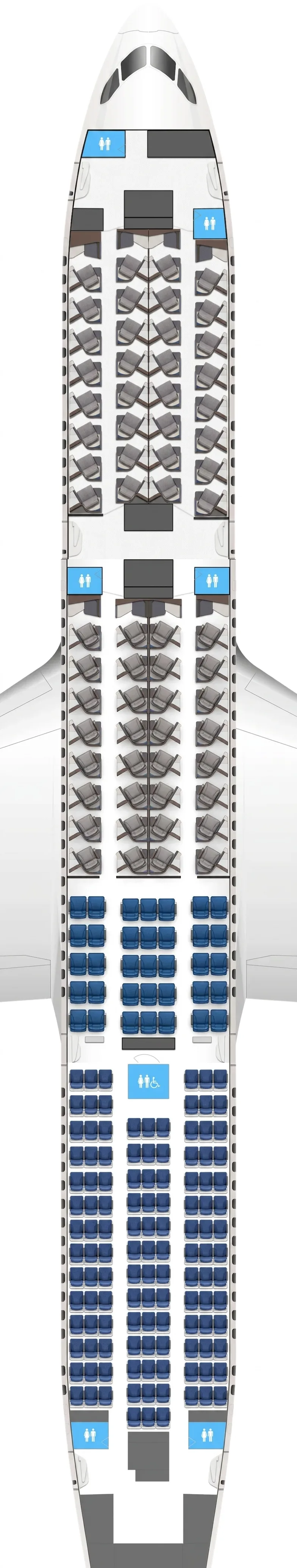 United Airlines Boeing 787-9 seat map