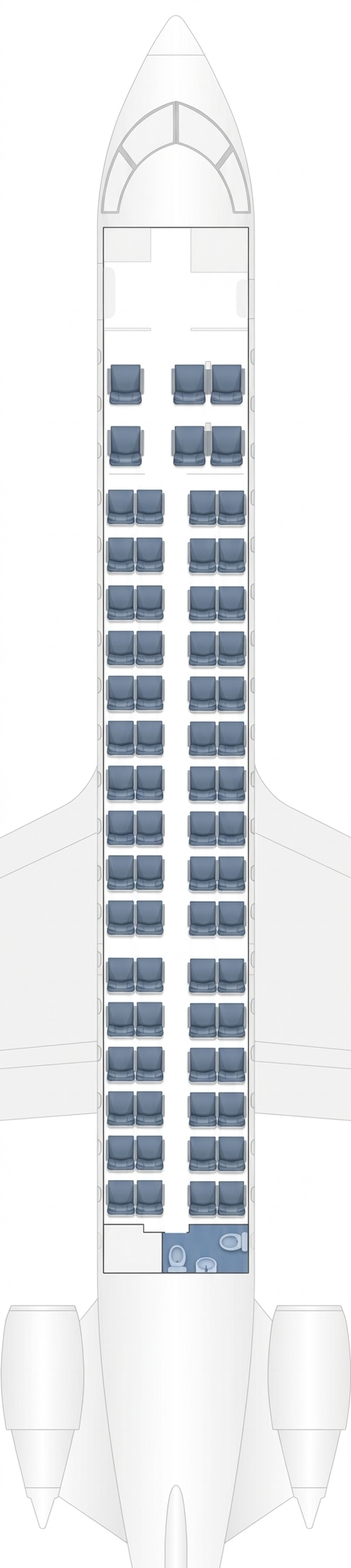 United Airlines CRJ-700 seat map