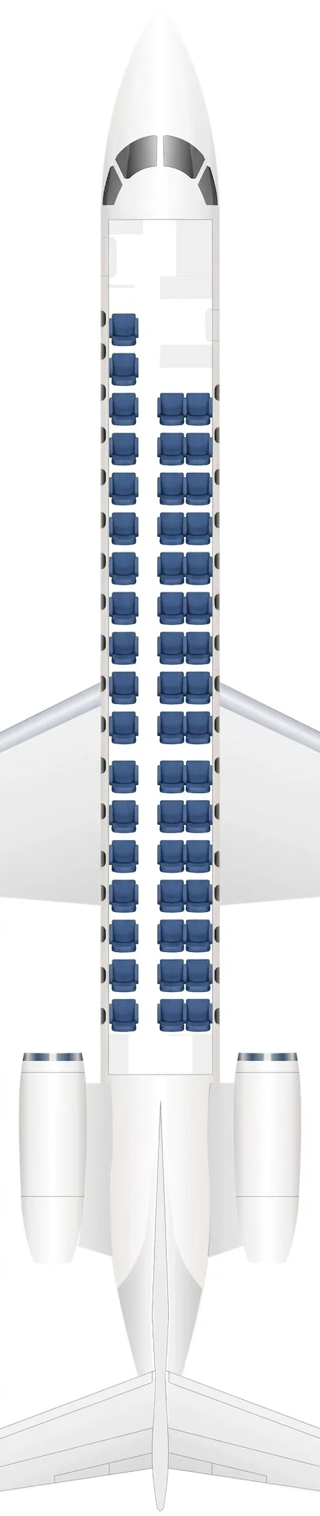 United Airlines Embraer 145 seat map