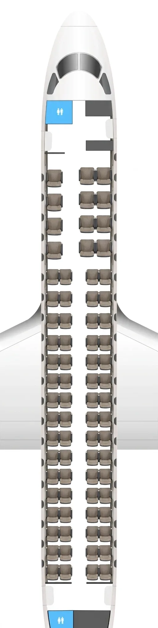 United Airlines Embraer 175 seat map
