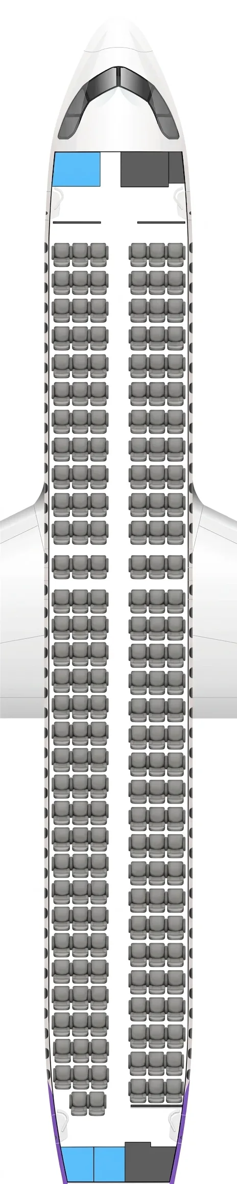 HK Express Airbus A320neo seat map