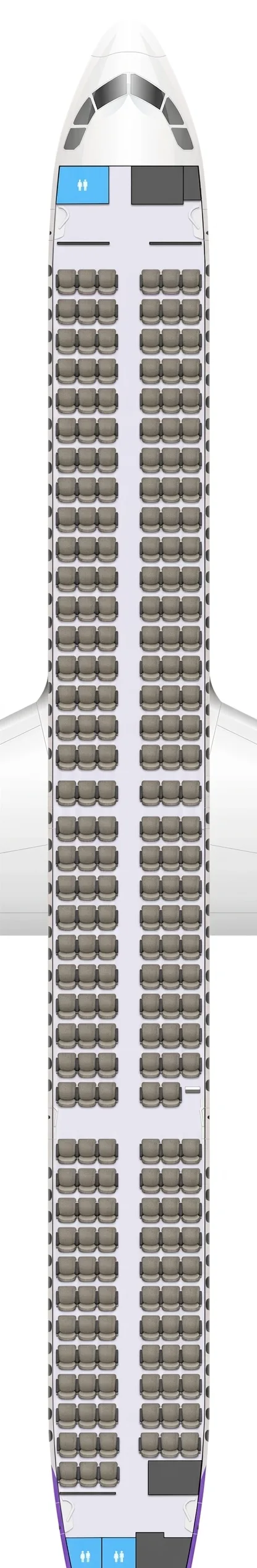 HK Express Airbus A321neo seat map