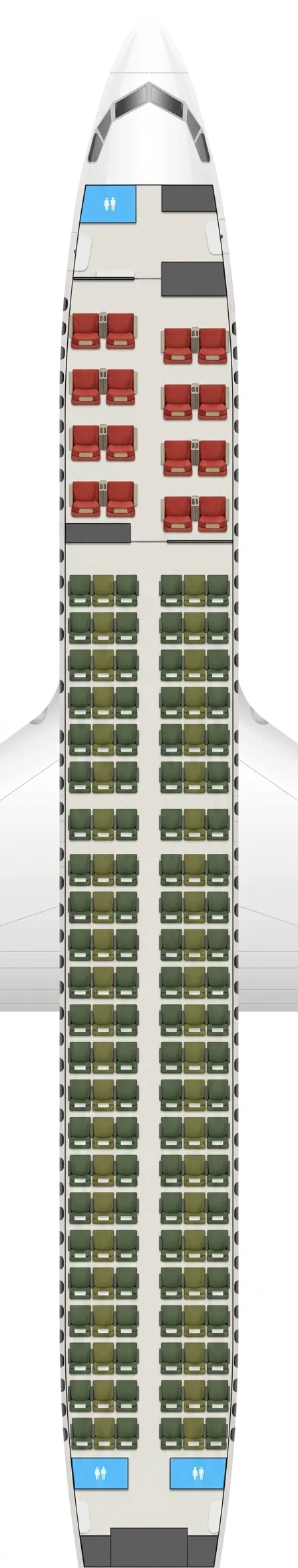 Uganda Airlines Boeing 737-800 seat map