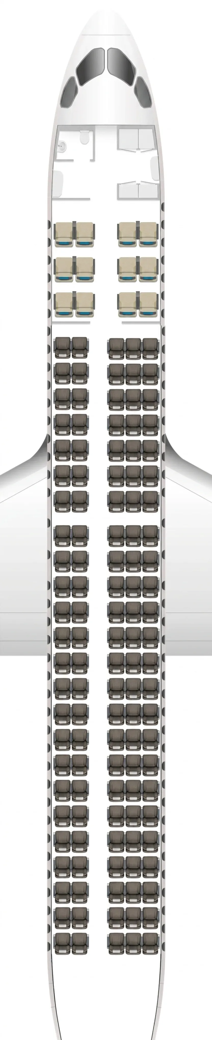 Air Austral Airbus A220-300 seat map