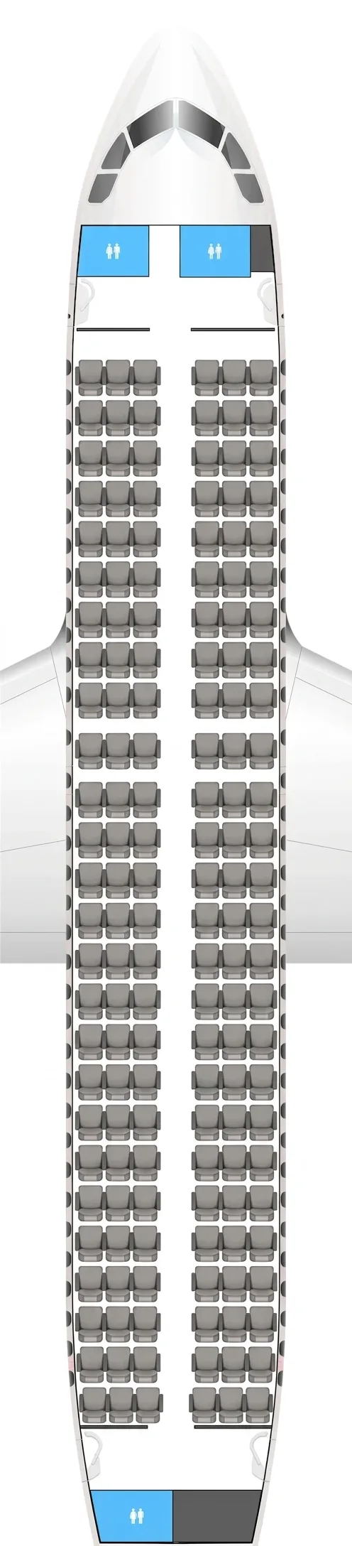 Volotea Airbus A319 seat map