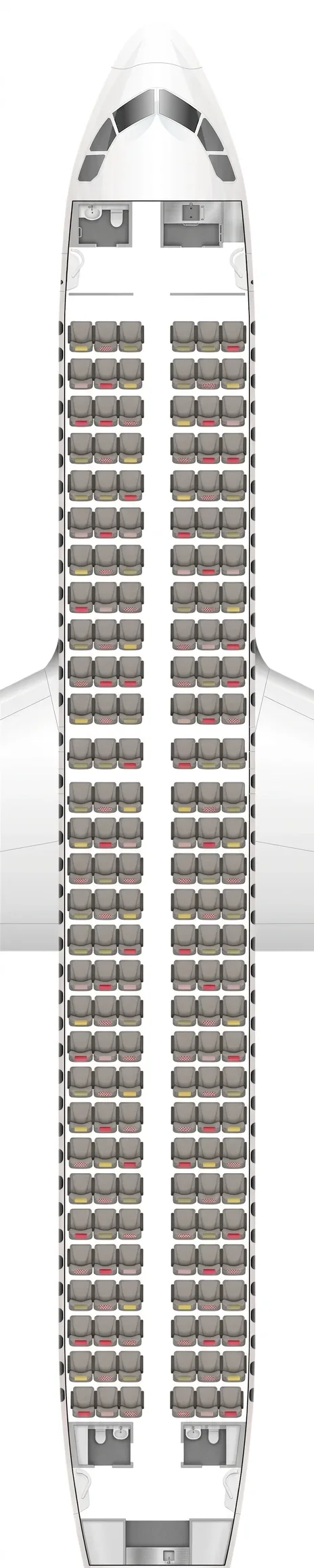 Volotea Airbus A320 seat map
