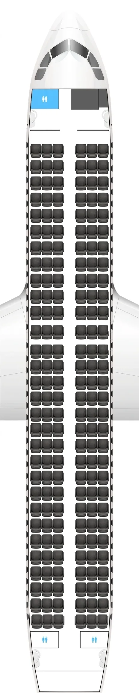Virgin Australia Airbus A320 seat map