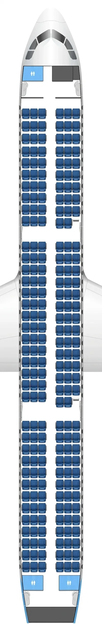 AJet Airbus A321 seat map