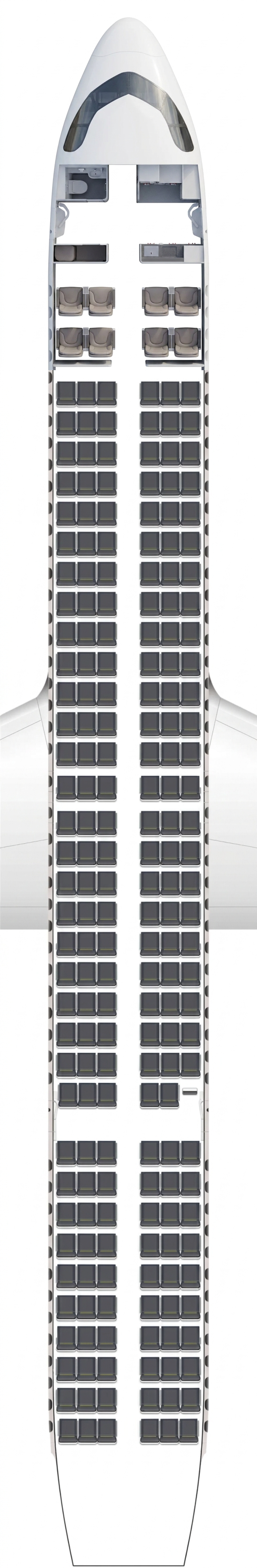 AJet Airbus A321neo seat map