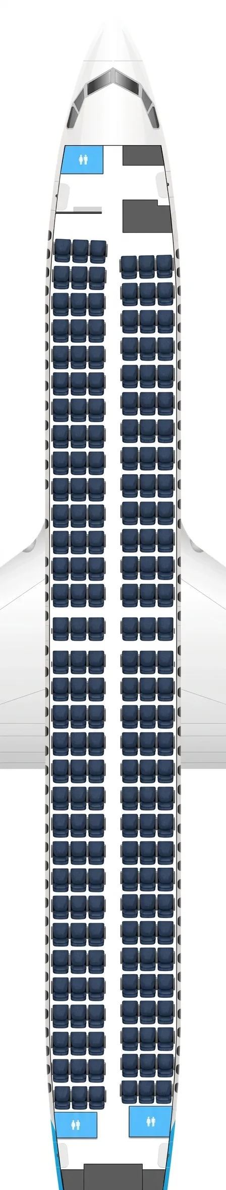 AJet Boeing 737-800 seat map