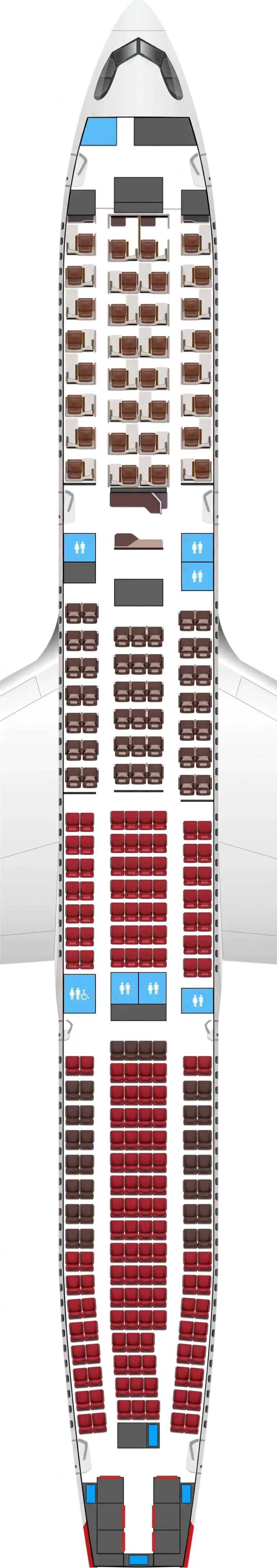 Virgin Atlantic Airbus A330-900 seat map
