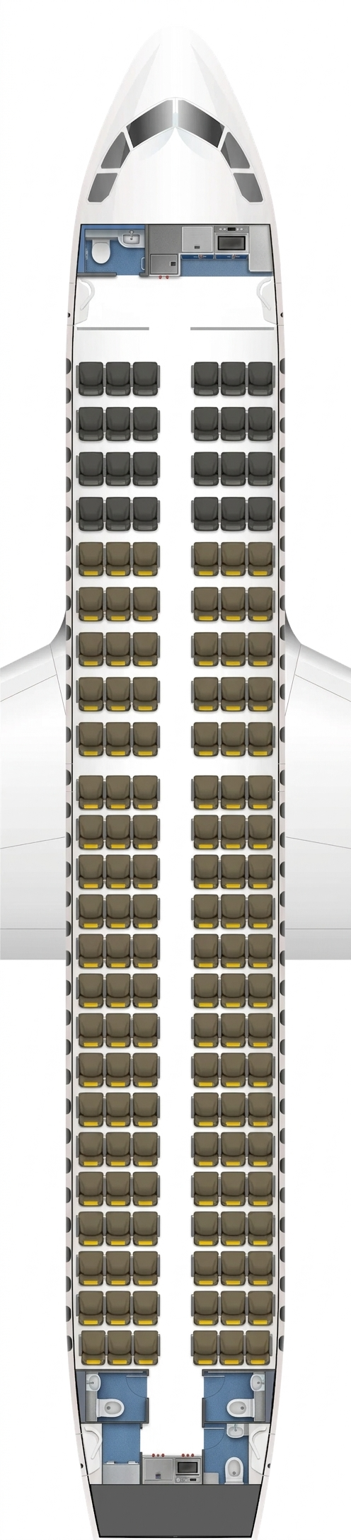 Vueling Airbus A319 seat map