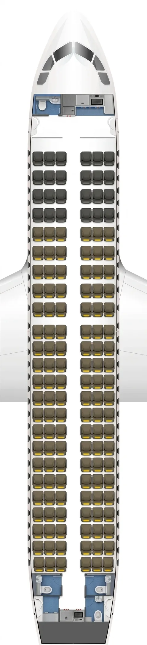 Vueling Airbus A319 seat map