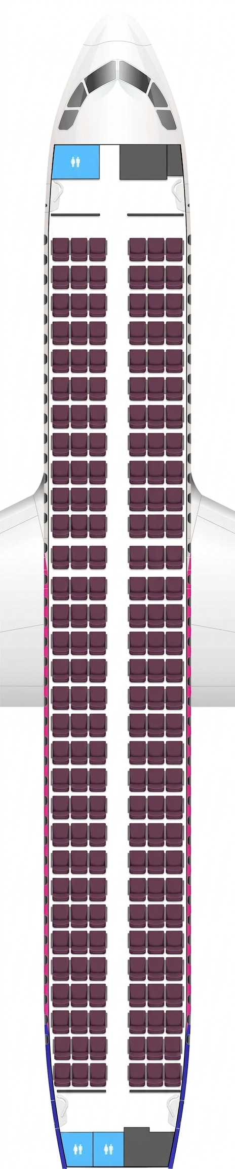 Wizz Air Airbus A320-232 seat map