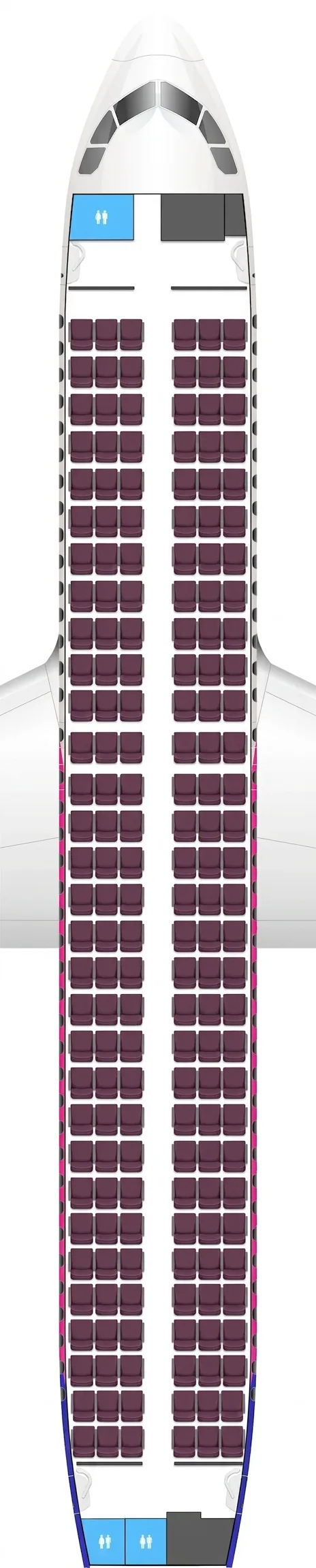 Wizz Air Airbus A320 seat map